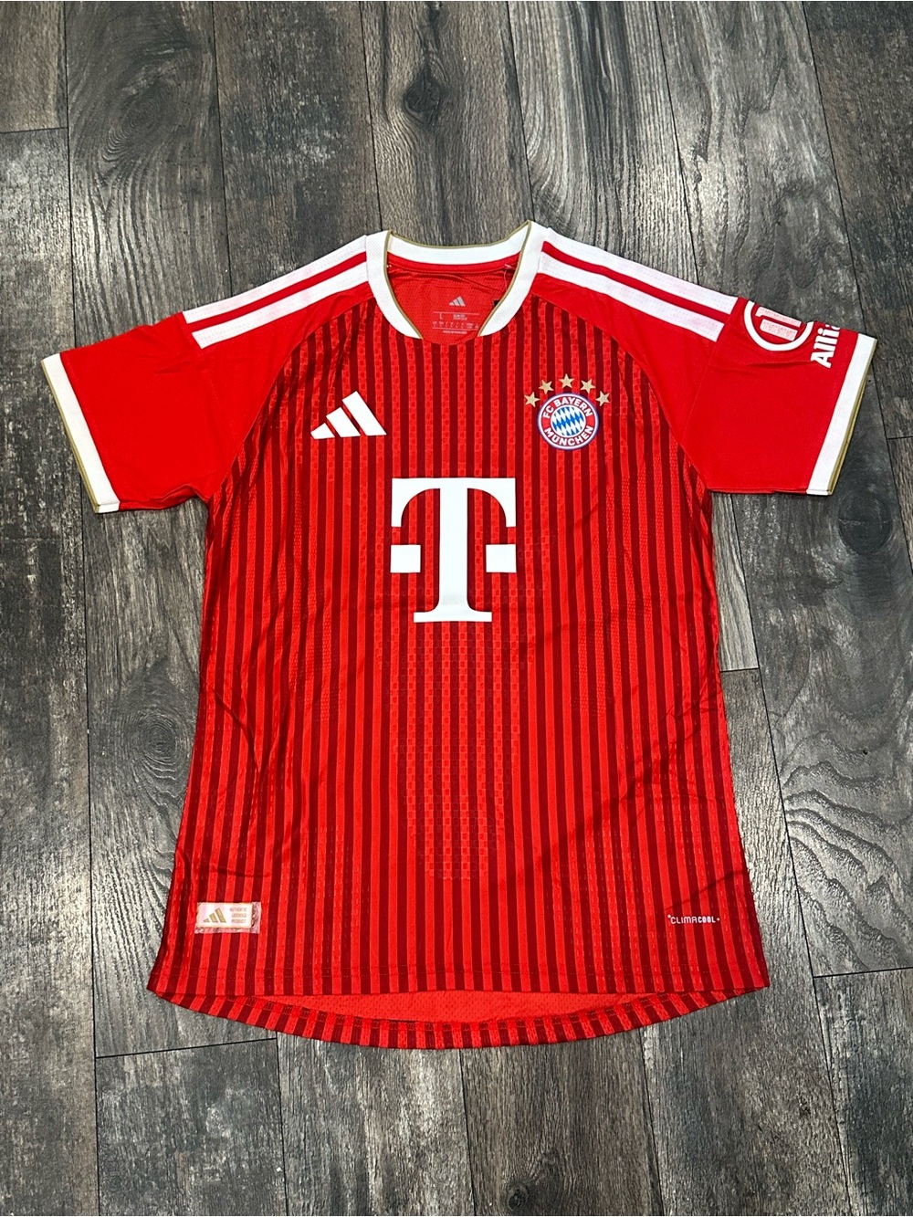 adidas Kids Red Bayern Munich Home Soccer Jersey with White Accents